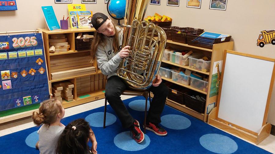 Student illustrations inspired by holiday songs showcased at